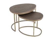 Set van 2 bijzettafels BODILE - Bruin CCM 48473KOP