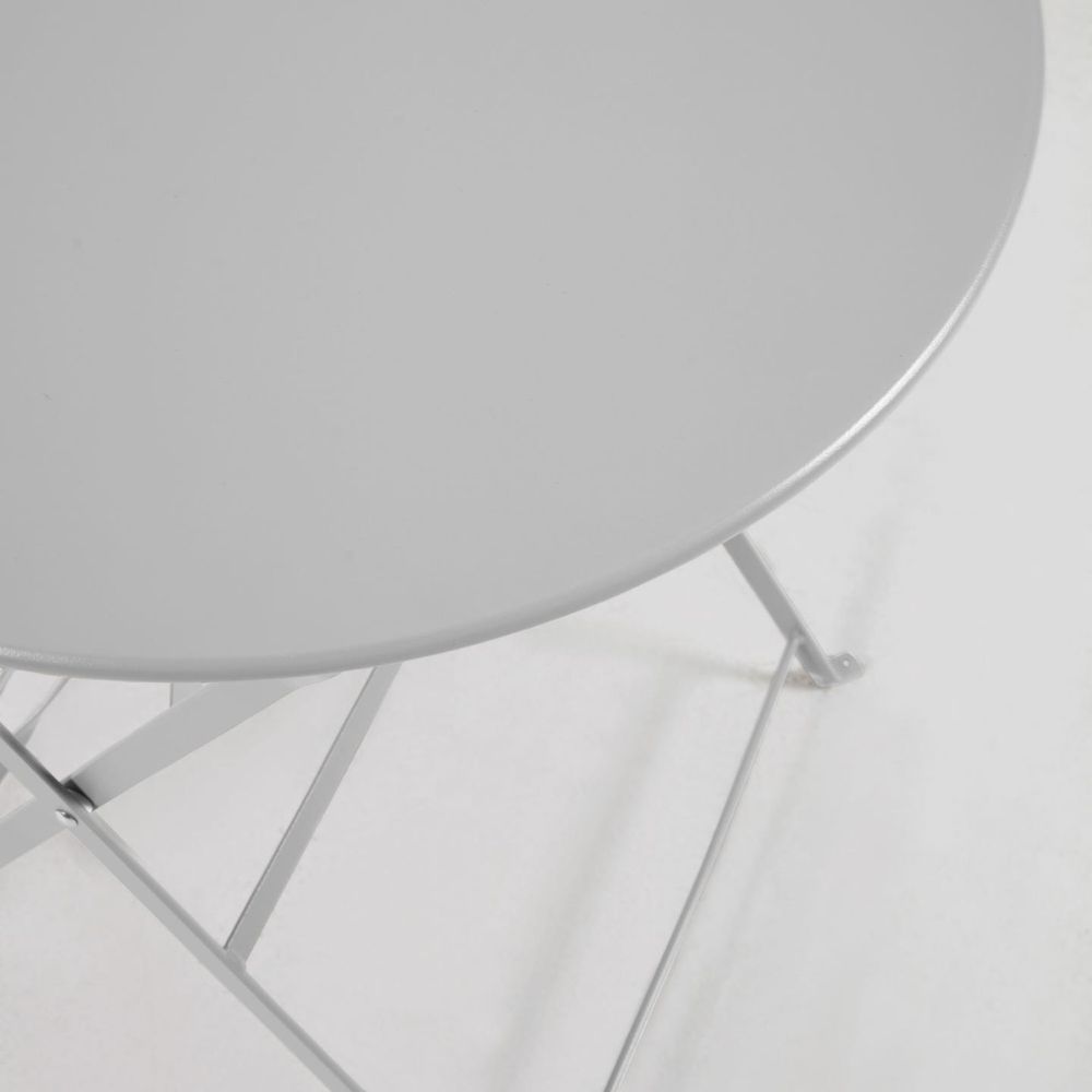 Tafel en 2 klapstoelen BERYL - Grijs KAV IT0283R14