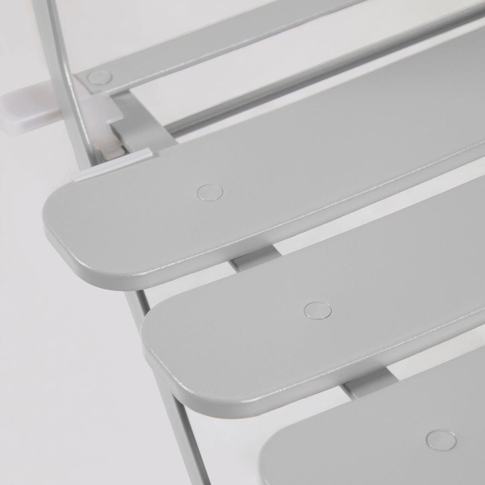 Tafel en 2 klapstoelen BERYL - Grijs KAV IT0283R14