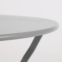 Tafel en 2 klapstoelen BERYL - Grijs KAV IT0283R14