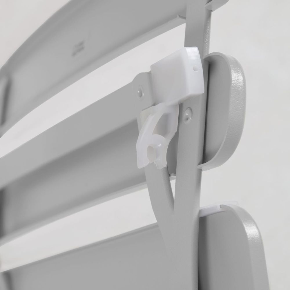 Tafel en 2 klapstoelen BERYL - Grijs KAV IT0283R14