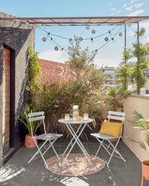 Tafel en 2 klapstoelen BERYL - Grijs KAV IT0283R14