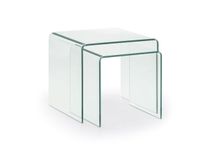 Set van 2 bijzettafels BURANO - Glas KAV 506009TRA