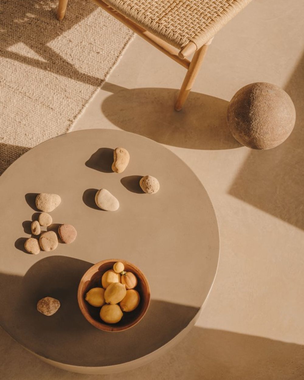 Ronde salontafel GARBET - Cement KAV J0300018PR03