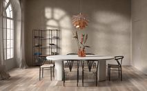 Eetkamertafel ovaal FLOW - Moonskin Off White DEZ FL T2312-M