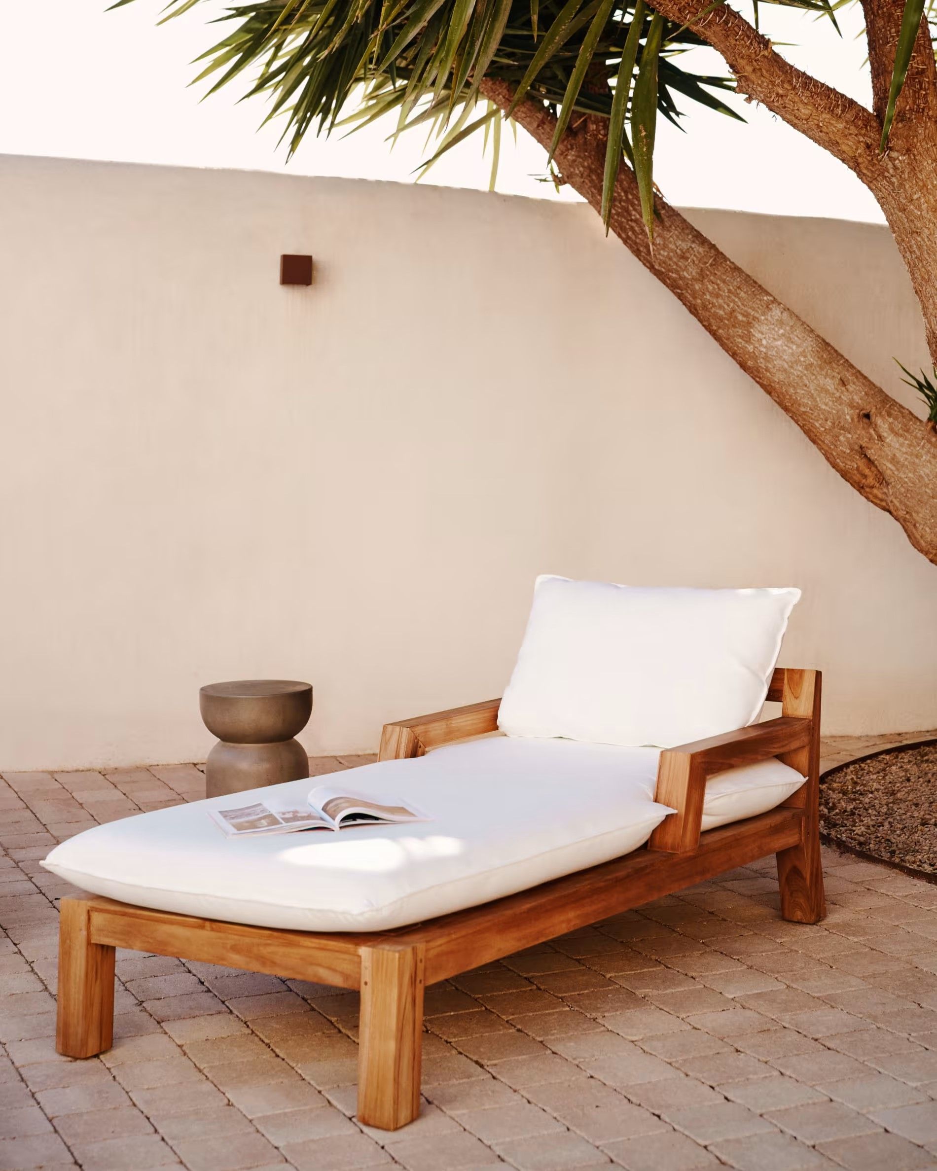 Ligstoel FORCANERA - Massief teakhout