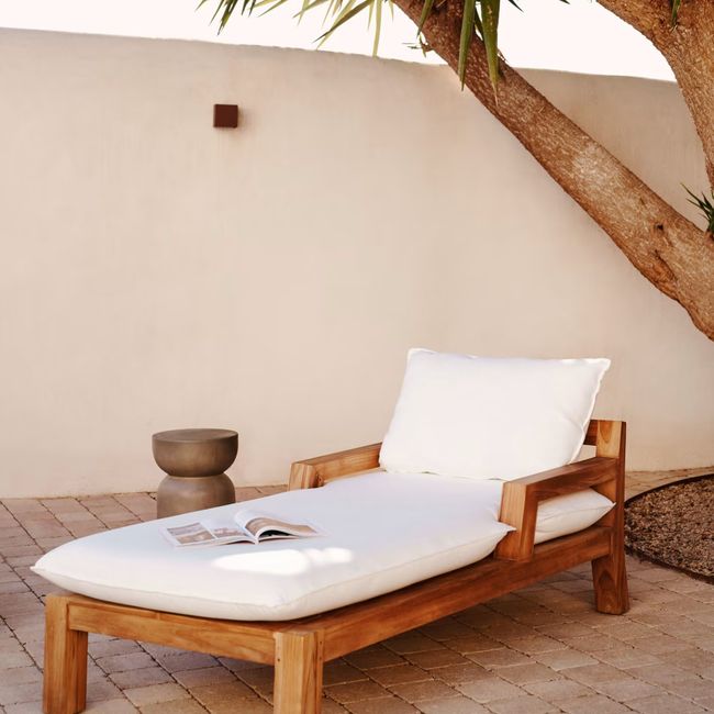 Ligstoel FORCANERA - Massief teakhout