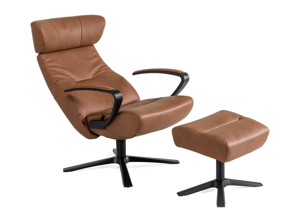 Voetbank STYLE - Cognac leder CFM ST VB-CR