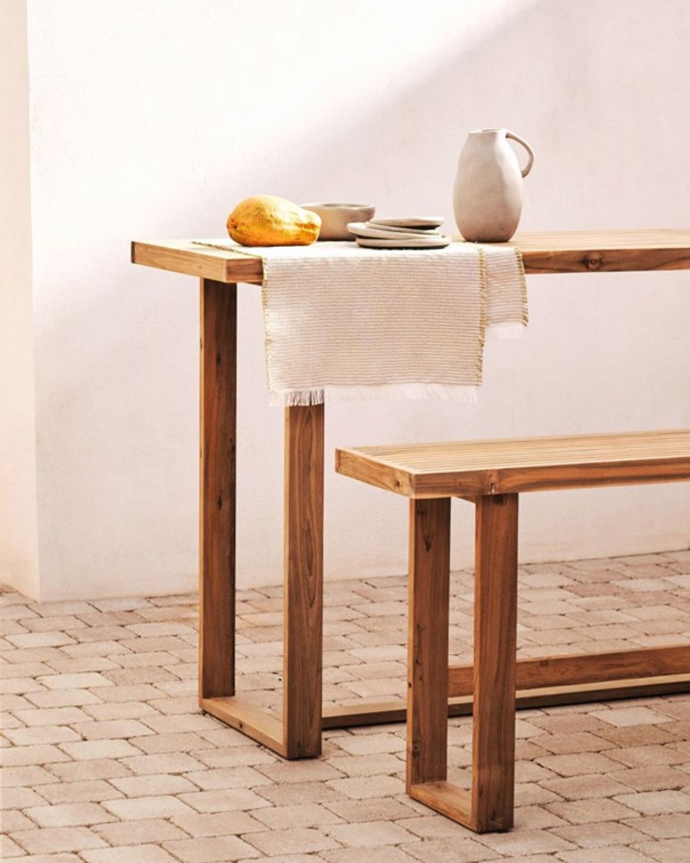 Hoge tuintafel CANADELL - Massief teakhout KAV J0100033MM46