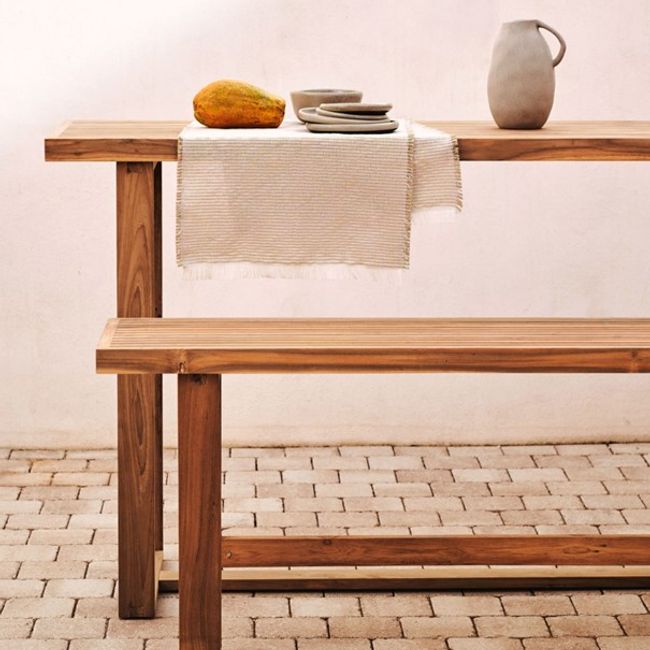 Hoge tuinbank CANADELL - Massief teakhout