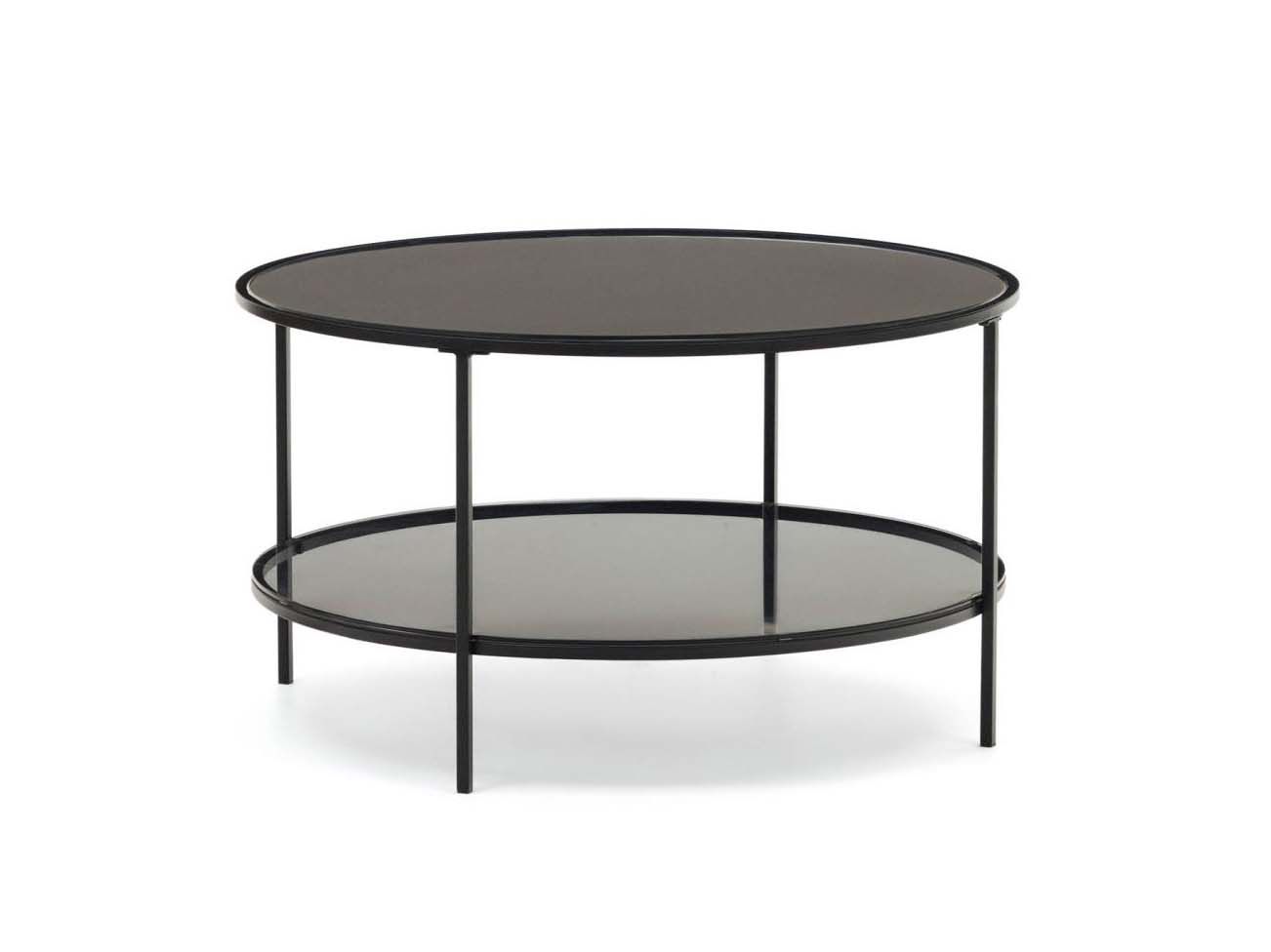 Salontafel GILDA - Zwart/Glas