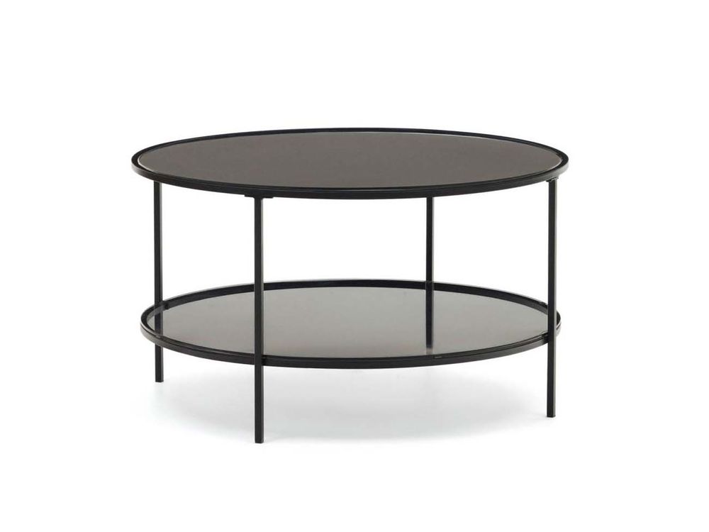 Salontafel GILDA - Zwart/Glas KAV T0600001CC01
