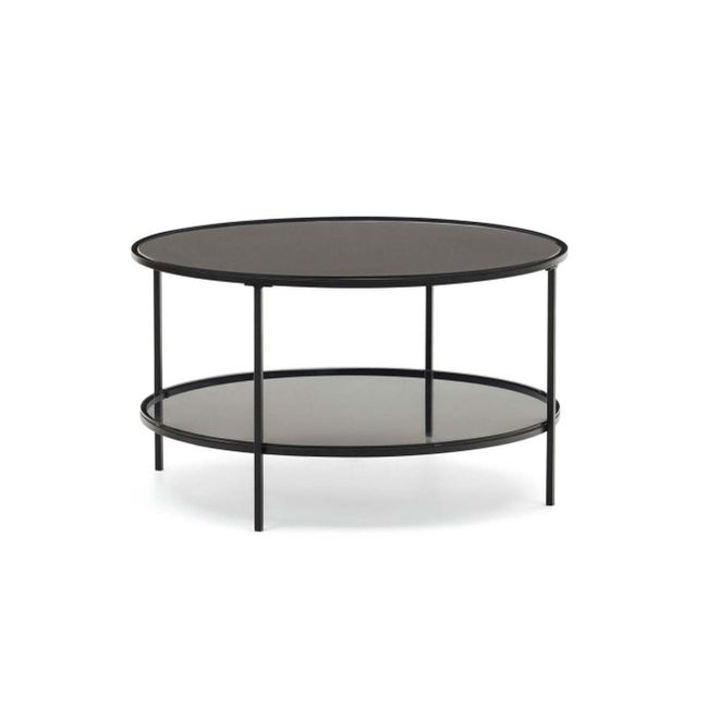 Salontafel GILDA - Zwart/Glas