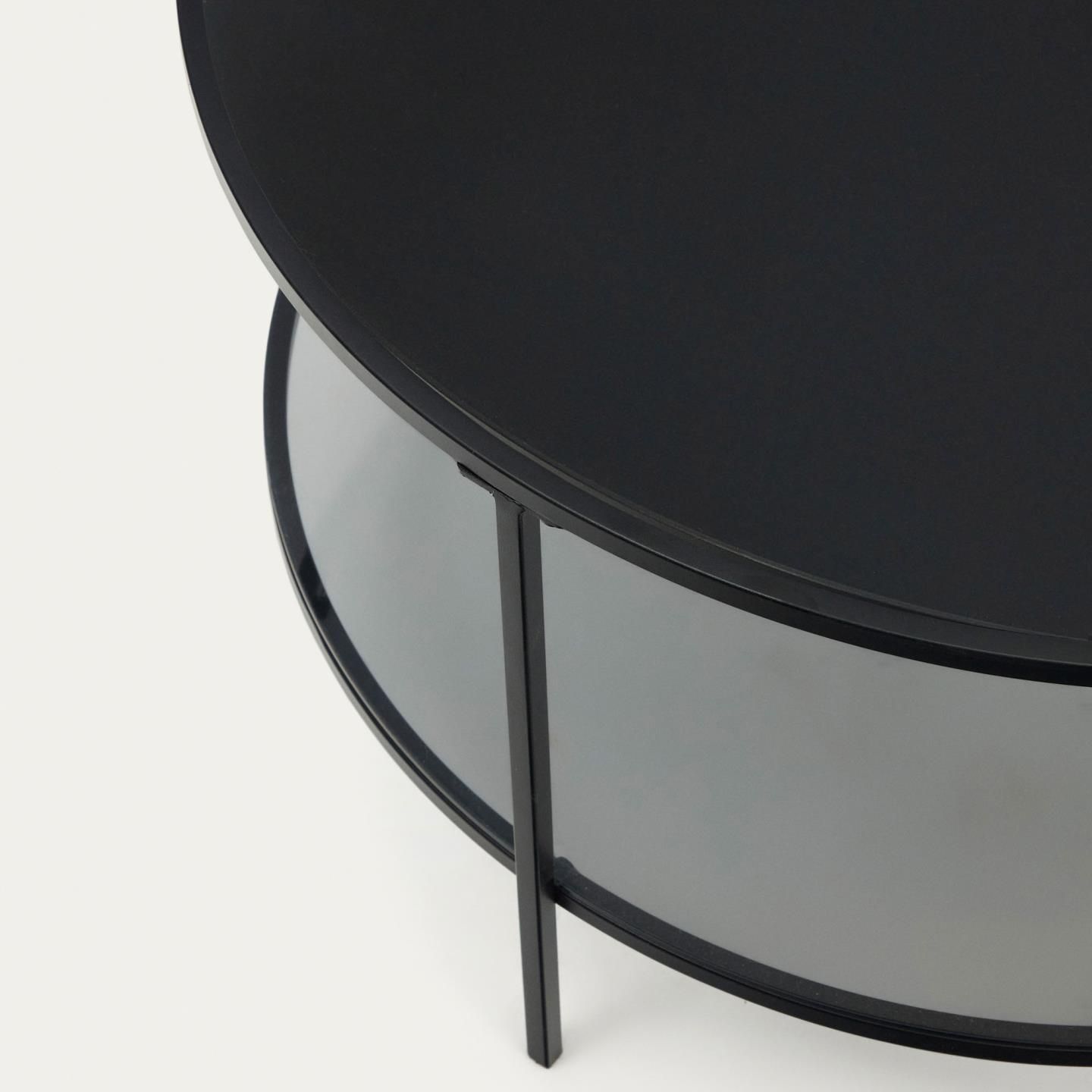 Salontafel GILDA - Zwart/Glas