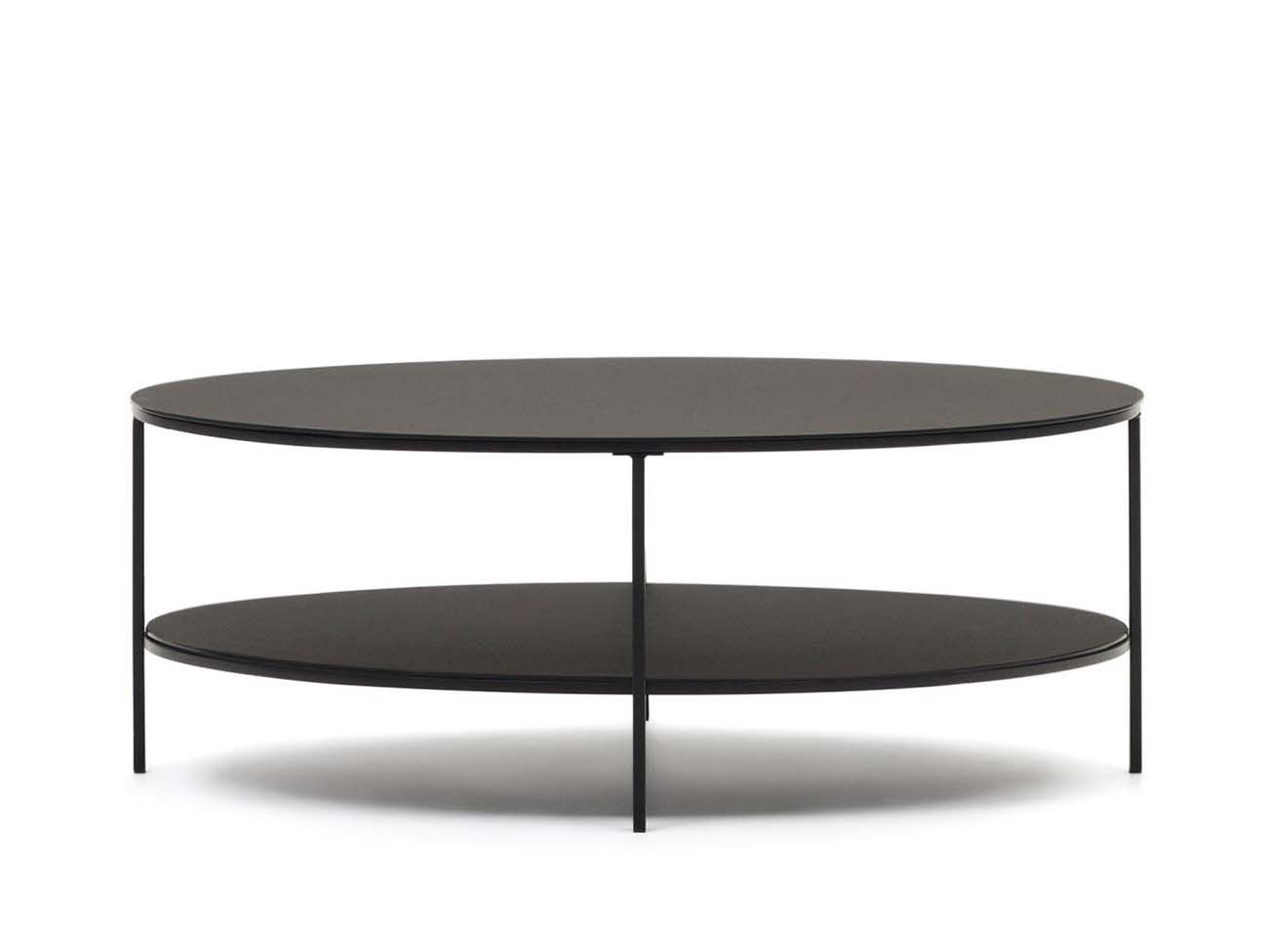 Salontafel FIDEIA - Zwart/Glas