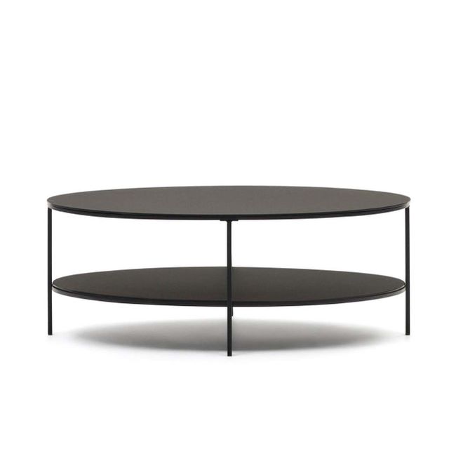 Salontafel FIDEIA - Zwart/Glas
