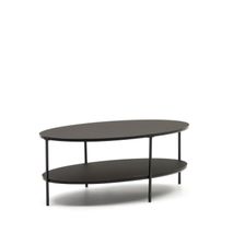 Salontafel FIDEIA - Zwart/Glas KAV T0600002CC01
