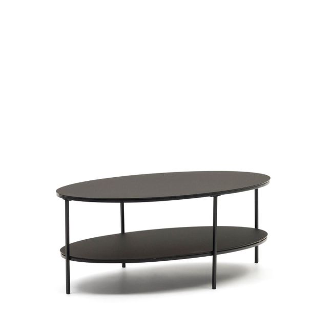 Salontafel FIDEIA - Zwart/Glas