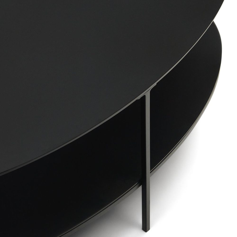 Salontafel FIDEIA - Zwart/Glas KAV T0600002CC01