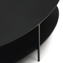 Salontafel FIDEIA - Zwart/Glas KAV T0600002CC01