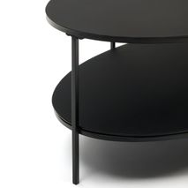 Salontafel FIDEIA - Zwart/Glas KAV T0600002CC01