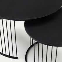 Set van 2 bijzettafels HADAR - Zwart KAV T0600006