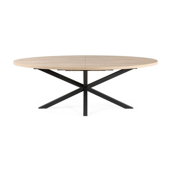 Uitschuifbare eetkamertafel VAIANA - Fresh Oak