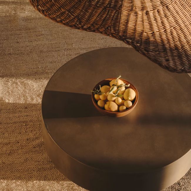 Ronde salontafel GARBET - Cement