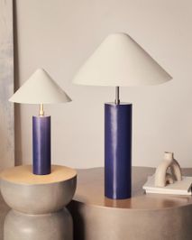 Metalen tafellamp SHIVA - Blauw/Wit KAV L0300018RR25