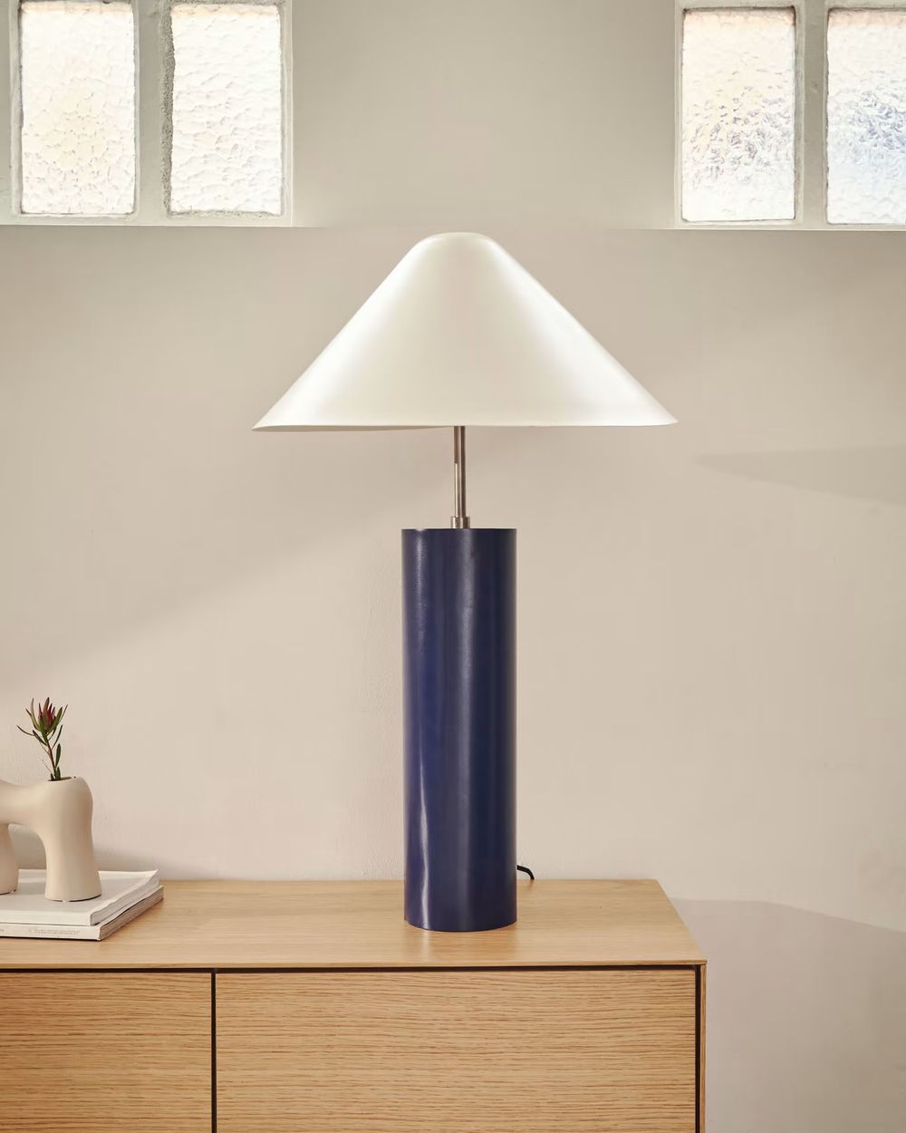 Metalen tafellamp SHIVA - Blauw/Wit KAV L0300018RR25