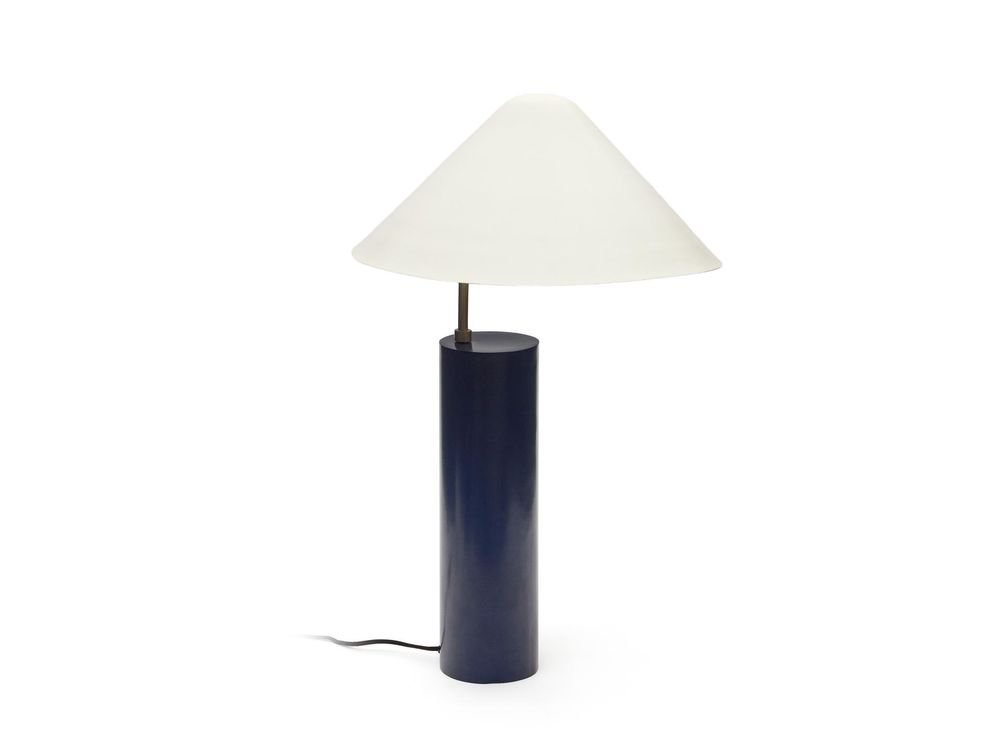 Metalen tafellamp SHIVA - Blauw/Wit KAV L0300018RR25