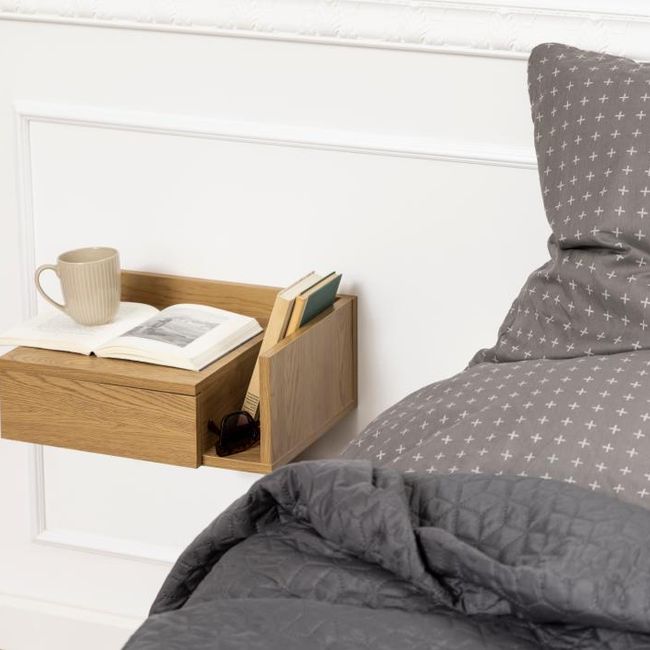 Nachttafel ASHLAN - Matt wild oak