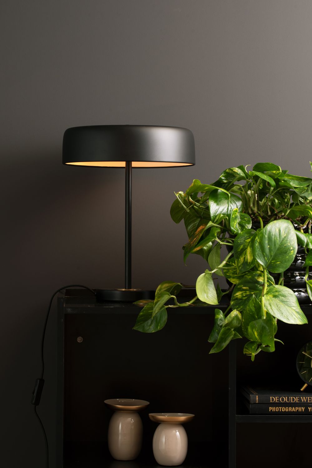 Tafellamp GOLD DISC - Zwart PST LM2079BK