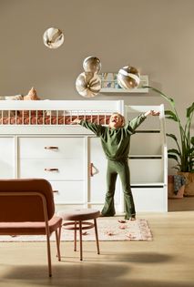 Halfhoogslaper met trapkast ALL-IN-ONE - Wit C-SCE ALLINONE