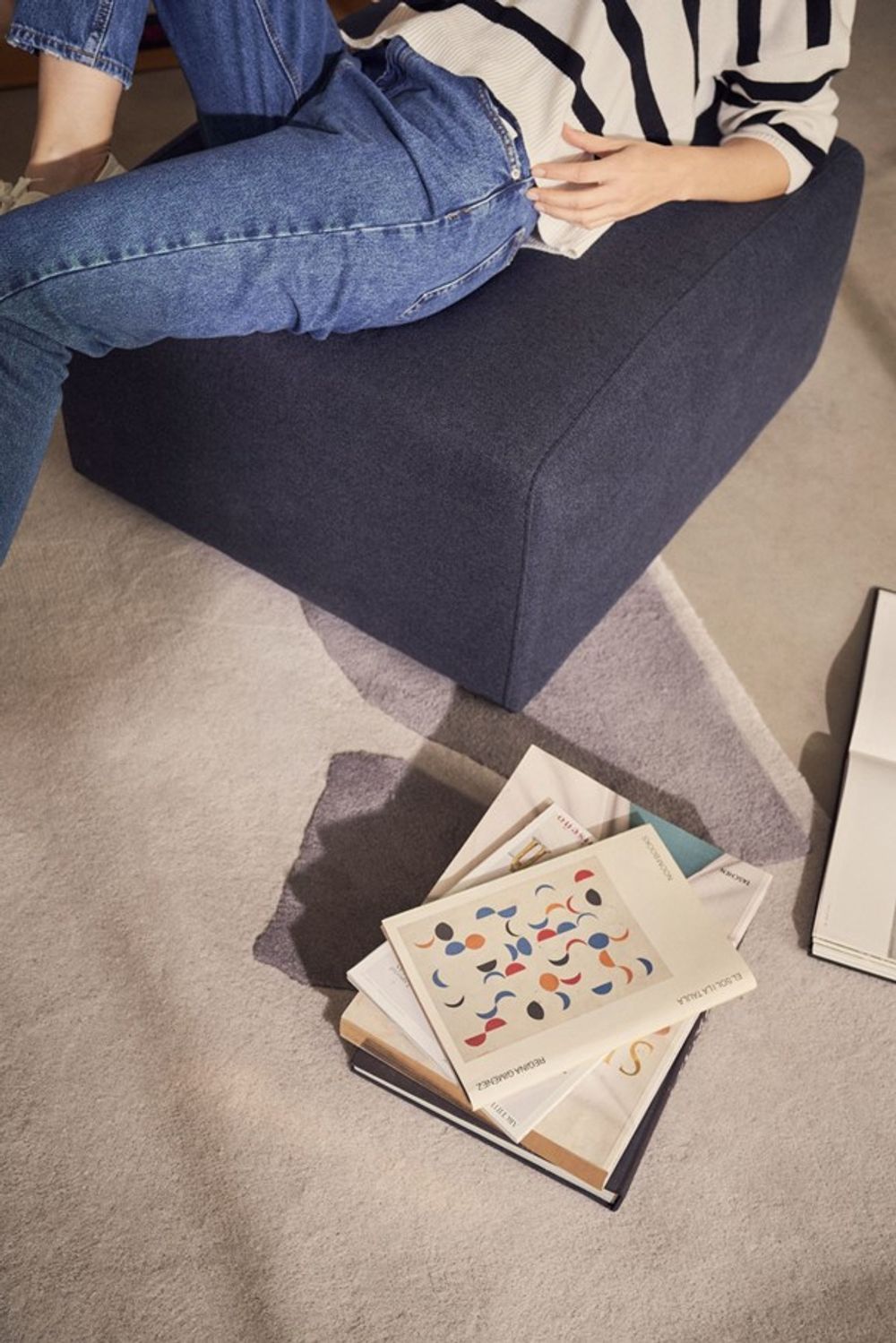 Voetbank NEOM - Blauw KAV S826PUFFAU25