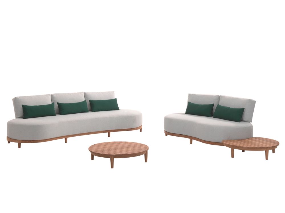 Loungeset SANTORINI - Teakhout/naturel C-GES SANTORINI