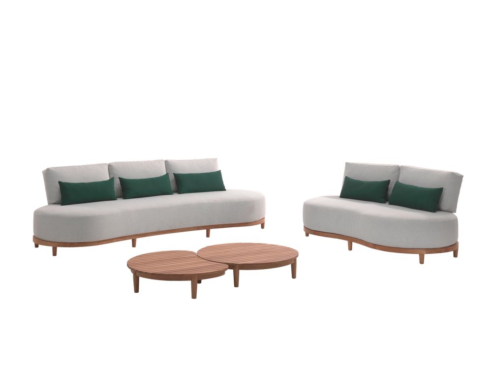 Loungeset SANTORINI - Teakhout/naturel C-GES SANTORINI