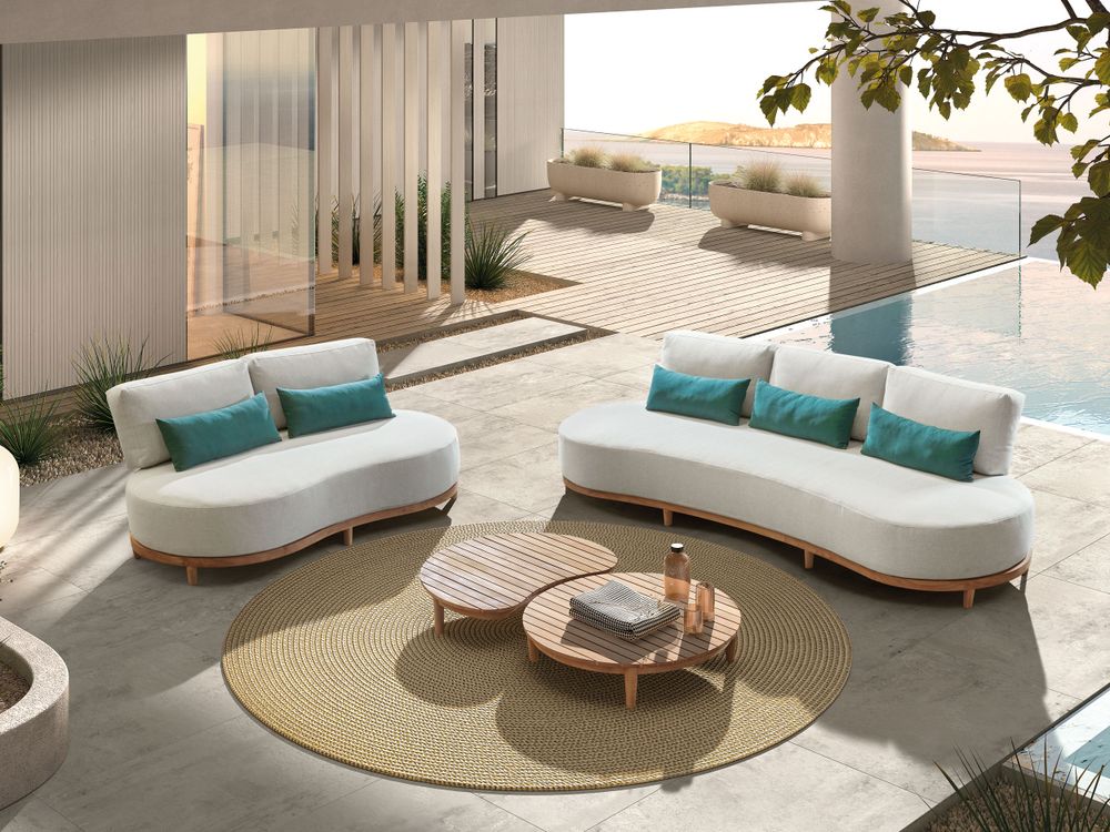 Loungeset SANTORINI - Teakhout/naturel C-GES SANTORINI