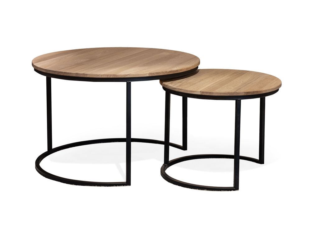 Set 2 salontafels DENEMARKEN - Eik Bianco HAV-1-000008