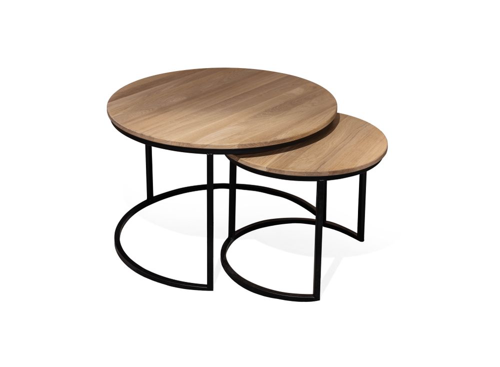 Set 2 salontafels DENEMARKEN - Eik Bianco HAV-1-000008
