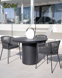 Tuintafel TAIMI - Zwart/Beton KAV IT0048PR01