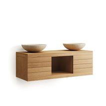 Badkamermeubel KENTA - Teakhout / Naturel KAV M0800006MM46