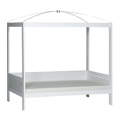 Hemelbed met rolbodem - kleur: Wit gelakt