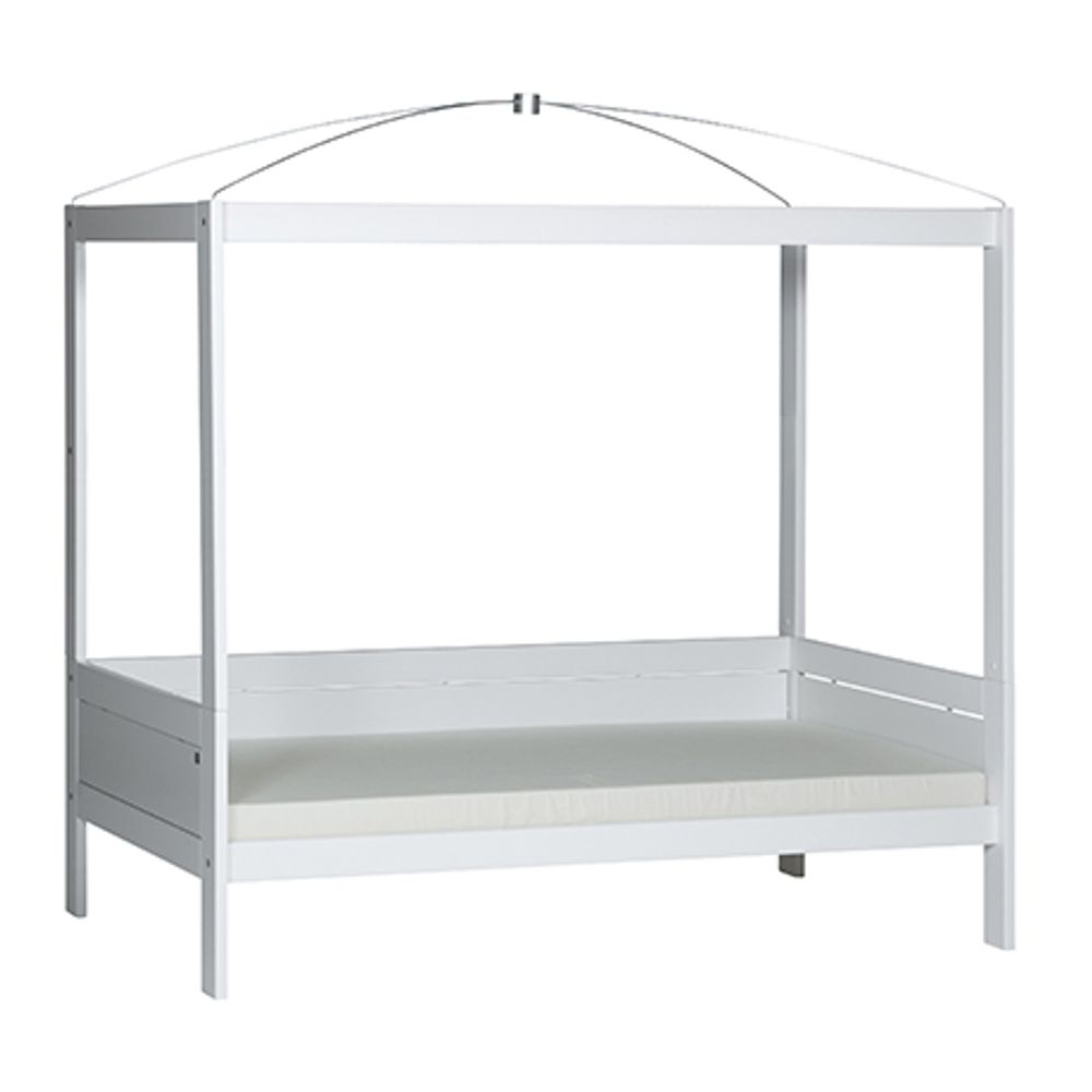 Hemelbed met rolbodem - kleur: Wit gelakt SCE 4634WG