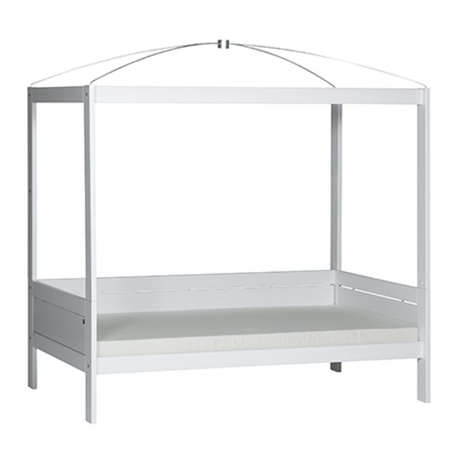 Hemelbed met rolbodem - kleur: Wit gelakt