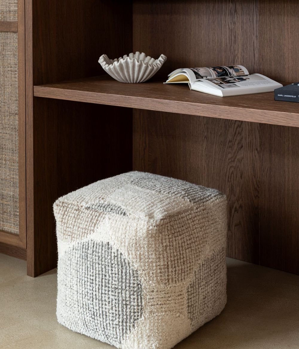 Poef KEYEN - Beige/Grijs CCM 50083MCL