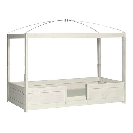 4 in 1 bedcombinatie/luxe lattenbodem - Wit gelakt