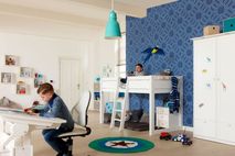 4 in 1 bedcombinatie/luxe lattenbodem - Whitewash SCE 496111WG