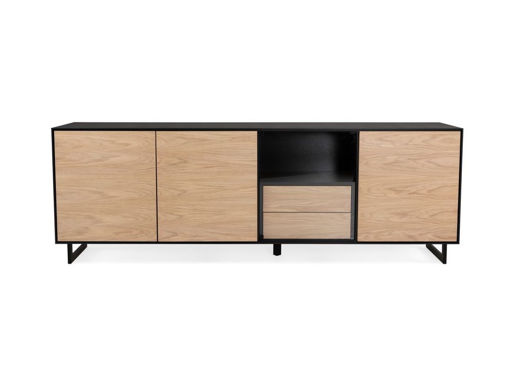 Dressoir SITO - Zwart/White wash FBM SI DR3DOGL