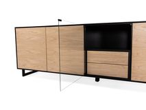 Dressoir SITO - Zwart/White wash FBM SI DR3DOGL